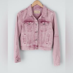 WE THE FREE, Free People pink denim acid wash jacket-size S-vintage -EUC